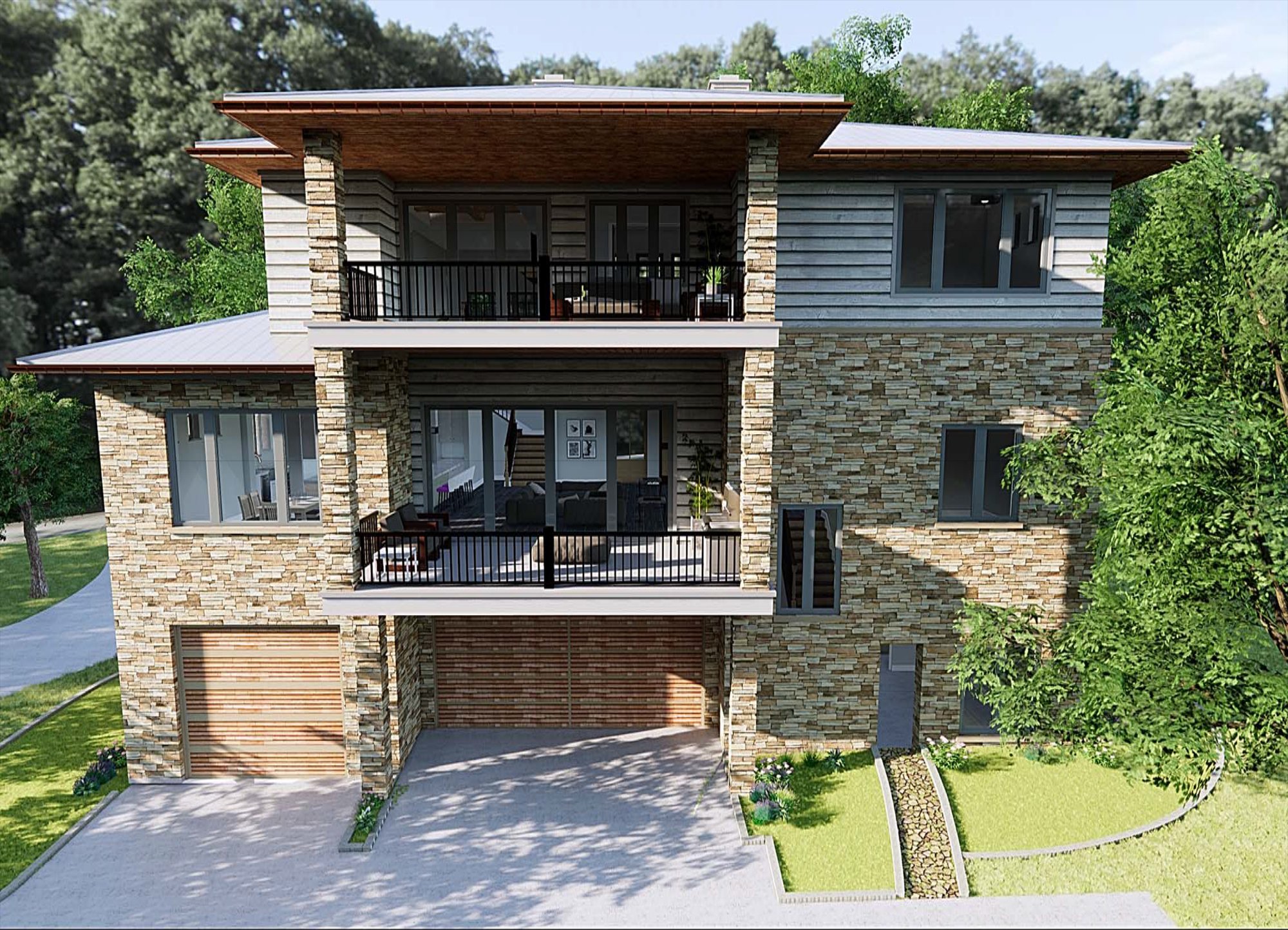 Lakeway Model Home - Rear View